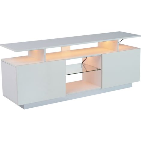 Mobile TV bianco 140 cm con LED RGB a 16 colori HOMVRA (1/5)