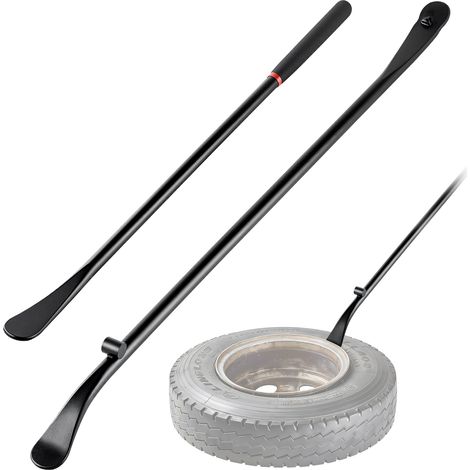 VEVOR Barras de Neumáticos 2 Piezas Largo de 97 cm y 76,5 cm, Cuchara para Desmontar Neumáticos de Acero de Aleación Resistente, para Camiones, Semirremolques, Vehículos Todoterreno, Furgonetas (1/5)