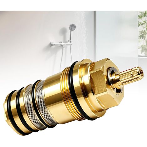 94282000 Cartouche thermostatique de rechange en laiton, unité de régulation de température de 1,9 cm, compatible avec Ecostat Ecostat et remplisseurs de baignoire thermostatiques à 2 et 3 (1/5)