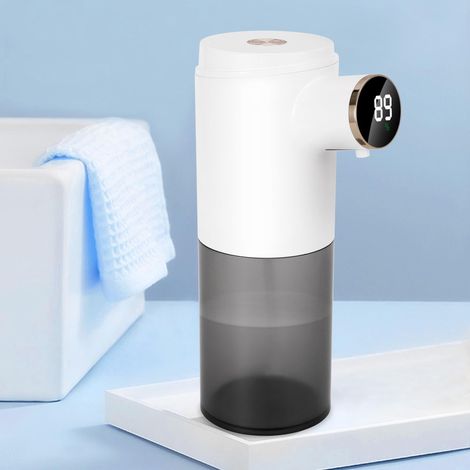 Automatischer Flüssigseifenspender, drei einstellbare Geschwindigkeiten, 300 ml (10,1 oz), berührungsloser automatischer Seifenspender, USB-aufladbar, geeignet für Badezimmer und Küchen.
