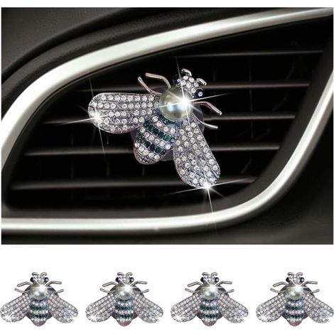 4 Pièces Diffuseur D'huile Clip Pour Grille D'aération De Voiture Breloques Pour Grille D'aération De Voiture Abeille Brillante Voiture Désodorisant Diffuseur D'aromathérapie (1/5)