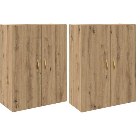 2 pcs Buffet，Bahut， Armoires Murailles chêne artisanal 69,5 x 34 x 90 cm CFW29222 (1/5)