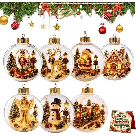 Irovami Décorations Noël lumineuses – lot 7, village miniature, lumière chaude (1/5)