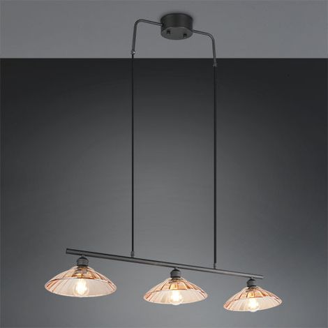 Lampe pendante classique Eluna Noir à 3 lumières - R36523032