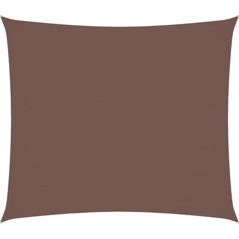 Toile de parasol rectangulaire 2 x 2,5 mètres en tissu Oxford marron (1/5)