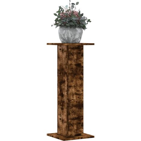 vidaXL Supporti per Piante 2 pz Rovere Fumo 30x30x80 cm in