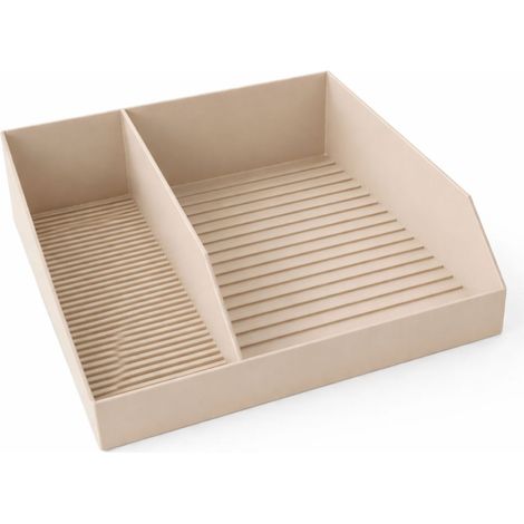 Un pratico organizer per spezie color beige.