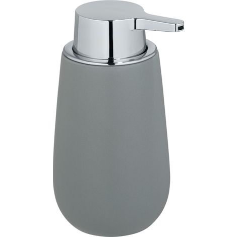 WENKO Seifenspender Badi Grau Keramik, 320 ml, Grau, Keramik grau (1/5)