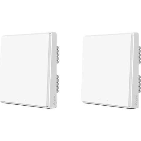 Interrupteur mural intelligent, compatibilité ZigBee, télécommande sans fil, 2X D1 Pas de Neutre 1K (1/2)