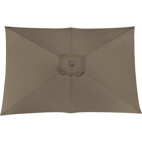 PROLOISIRS Toile Parasol Mat Droit 3x2 par 6 Polyester 200gr SD - Taupe