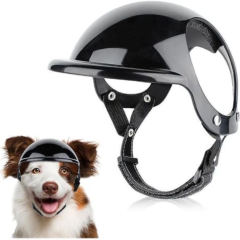 Casques pour animaux de compagnie (chien/chat), casque de vélo/moto avec lunettes de soleil intégrées, chapeau de sécurité pour chien en voyage, protection de la tête, accessoires pour animaux de comp (1/5)