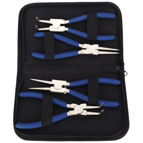 QORVA- 4pc Professionnel 7 "Interne Externe Droit Circlip Circlip Pince Ensemble DE (1/5)