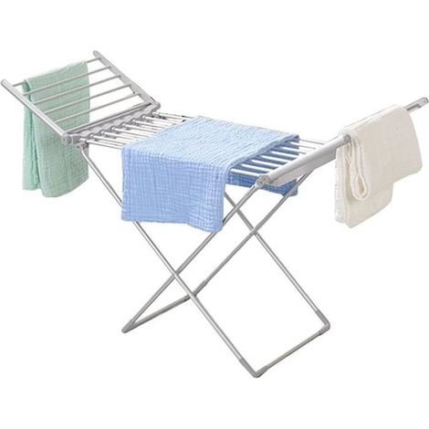 Sèche-Linge Chauffant électrique, 20 Barres ailéesSéchoir Chauffant Portable Pliable, sèche-Serviettes sur Pied pour Un A657 (1/4)