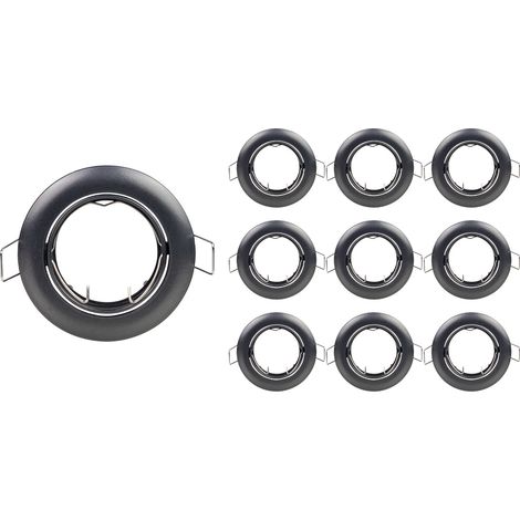 Lot de 10 douilles encastrables circulaires orientables, culot GU