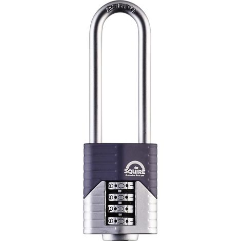 Squire Vulcan Long Boron Shackle Combination Padlock 40mm with 2.5-Digit Resettable Code (Model HSQVC40LS)