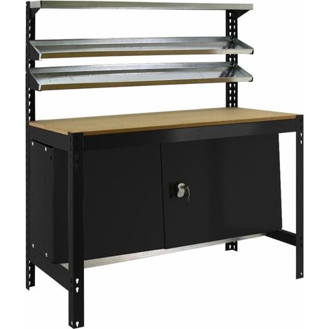 Mesa de Trabajo SIMONWORK BT 1 cabinet 1200 antracita/madera (1/2)