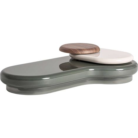 Table basse contemporaine en bois mdf finition brillante vert - Vert brillant contemporain (1/5)