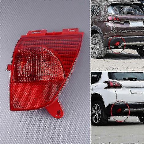 Feu antibrouillard arrière gauche en plastique, compatible avec Peugeot 308CC (2008-2019). (1/3)