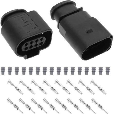 Connecteur Mâle Femelle 8 Broches Ensemble 1J0973714 1J0973814 pour Prises de Connexion Capteur de Voiture Réparation Pièces de Rechange Composants Automobiles (1/5)