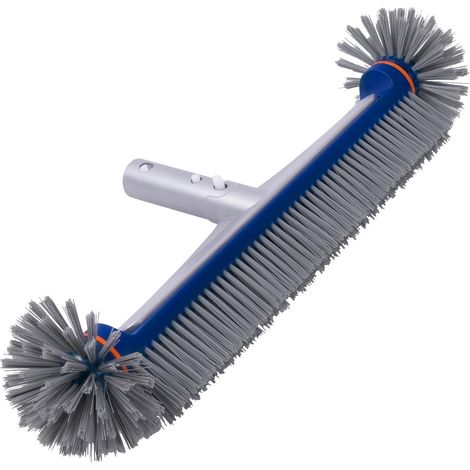 1 - Brosse De Piscine - Dos En Aluminium - Extrémités Rondes Pour Coins Et Murs - Nettoyage Efficace Vinyle - 44,5x18cm (1/5)