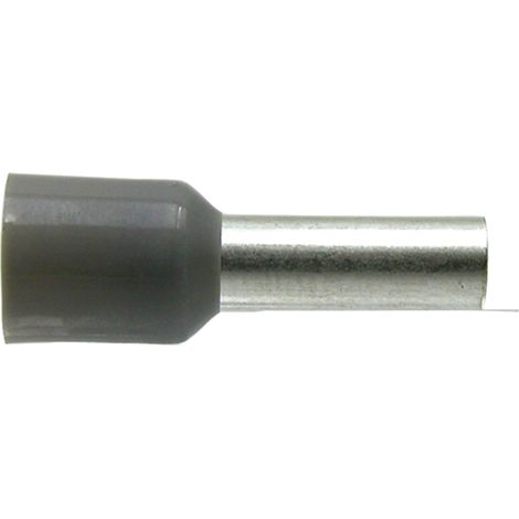Isolierte Drahtenden, Querschnitt 4 mm², L = 10–17 mm, Innendurchmesser 2,8–4,8 mm, grau (1/2)