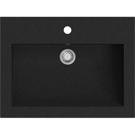 Maison Exclusive - Lavandino in Granito 600x450x120 mm Nero