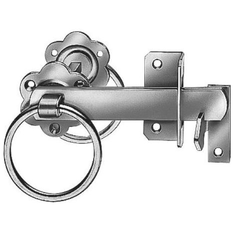 GAH-ALBERTS 210250 VERROU DE PORTILLON AVEC SURFACE GALVANISÉE BICHROMATÉE POUR PORTAILS HAUTS OU PORTES DE CLÔTURES TRESSÉES