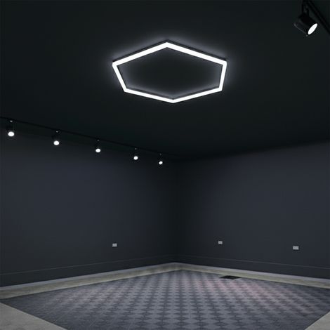 Luce LED a soffitto esagonale SOGI LAM-ES12 - 1 esagono - 6500 K - 36 W - 969x839 mm (1/5)