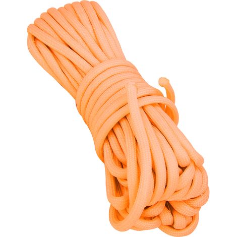 Corde Parachute Lumineuse 10M 9 Ames Nylon 140Kg Pour Camping Randonnee Extérieur - Orange (1/5)