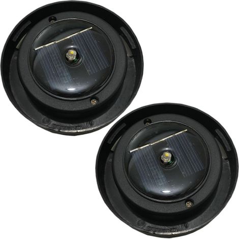 Lot de 2 panneaux LED étanches de rechange de 3,2 pouces, blanc chaud, pour lampes solaires extérieures