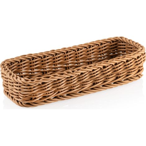 Panier à couverts 27 x 10 cm H 5 cm brun foncé polypropylène WEAVER PRO - Was Germany (1/2)