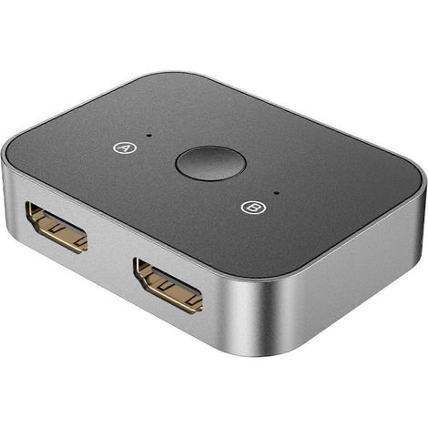 Répartiteur TV haute définition avec 1 entrée et 2 sorties, adaptateur répartiteur HDMI 8K, commutateur d'affichage pour console de jeux et projecteur. (1/5)