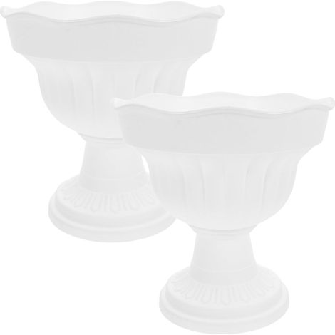 2pièces Pot De Fleurs Plastique Style Romain pour Mariage Décoration Intérieure Vintage Jardinière Créative pour Salon Ou Porche