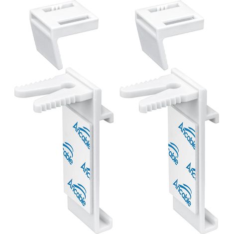 Lot de 2 Supports de serrage pour store Klemmfix sans perçage, accessoire pour fenêtre PVC et bois