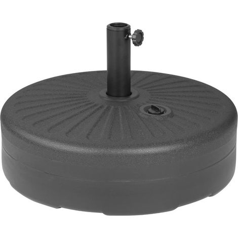 Pied de Parasol - 40L - Plastique Noir - Bolero