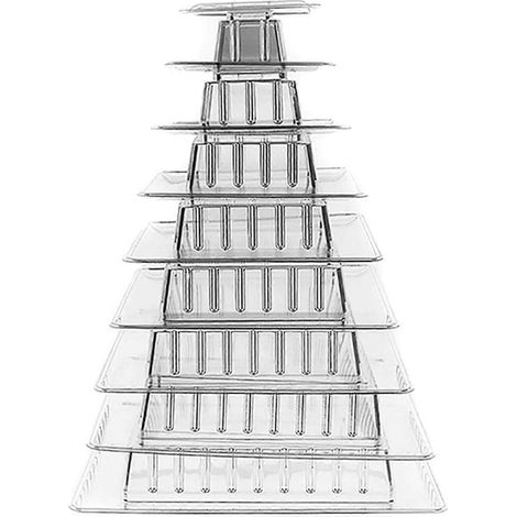 Acryl-Macaron-Präsentationsständer, Cupcake-Ständer, 9-stöckiger Cupcake-Turm, Partydekoration (1/5)