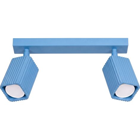 Plafoniera RAYO 2 azzurra alluminio 2xGU10 30cm Sollux (1/5)