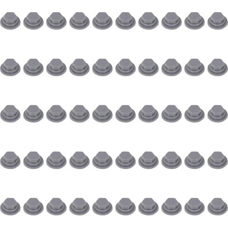 50pcs Boulon de vis hexagonale Housser les couvre-vis de protection Hexagonale à poussière imperméable Protecteur de tête de vis en silicone (M10) (1/5)