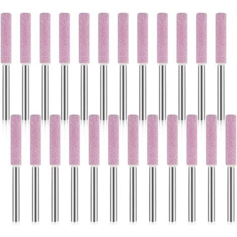 Packung mit 24 Kettensägen-Schärfsteinen, 3 x 4,8 mm Polier- und Schleifwerkzeug für Kettensägenschärfer (1/4)