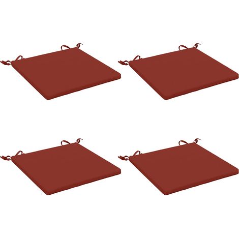 Coussins de siège 4 pièces SOEST 4 pc 100 % polyester Rouge vidaXL