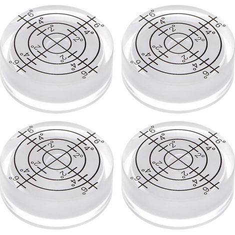 purchasing Map Lot De 4 Niveaux Bulle Ronds 32 X 7 Mm, Mini Marqueurs De Niveau Bullseye Ronds Pour Nivellement D'appareil Photo, Trpied, Tlescop (1/5)