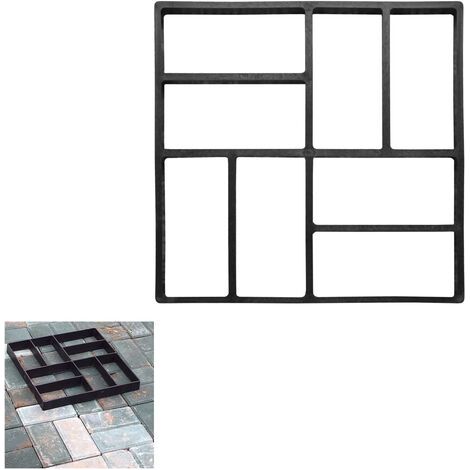Moule pour béton coffrage couler soi même forme fonte pour pavés 40x40 cm plastique robuste noir