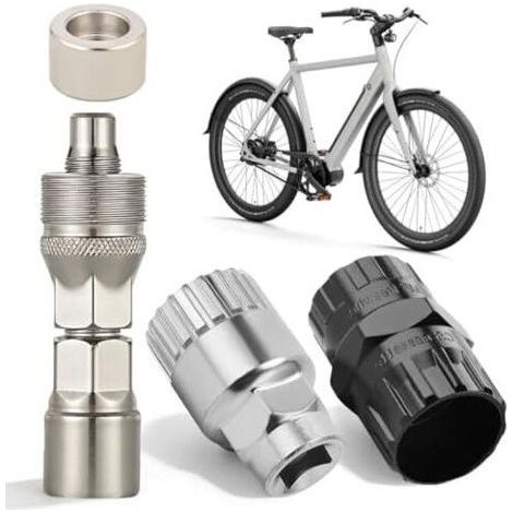 4 Pièces Kit D’Extracteur de Manivelle. Outil 2-en-1 pour Roue Libre et Cassette. Boîtier Pédalier 20 Dents. Extracteur Pedalier Chapeau Pression. Entretien Réparation - (1/5)