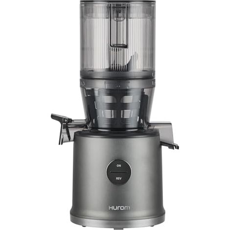 Hurom H80-ST Extractor de jugo en frío  Juicer lento para frutas y verduras  Capacidad 2,2L  Extracción automática  Libre BPA  200W  Garantía de 15 años  (Gris titanio mate)