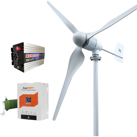 Generador de turbina eólica, potencia de salida de 6 kW, funcionamiento silencioso, sistema fuera de red-b, 6000 W-d, 48 V-b (1/2)