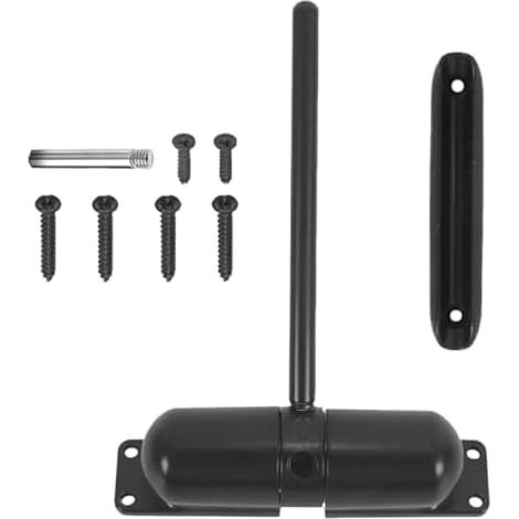 Ferme-porte hydraulique avec ressort de tension, outil d'installation – Ferme-porte automatique noir pour la maison, la chambre à coucher (1/5)