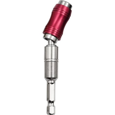 Support à embout pivotant magnétique, porte-foret à pivot à libération rapide Visseuse flexible Porte-mèche pour perceuse 1/4 de pouce Extension de foret pour espaces serrés ou coins-rouge (1/5)