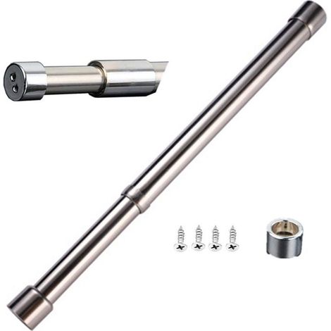 Tringle à vêtements réglable – Poids lourd – Acier inoxydable – 56-100 cm – Argent (1/5)