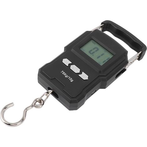 Balance électronique portable rechargeable par USB, balance de pêche numérique supportant une charge de 75 kg (165 lb), balance à poisson à suspendre pour bagages (1/5)