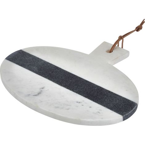 Premier Housewares White and grey marble round paddle board (1/2)